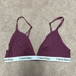 Calvin Klein Women's Burgundy Bralette